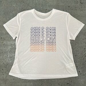 Brooks ‘Girls Can’ Empower Collection Short Sleeve Tee Shirt Size Large